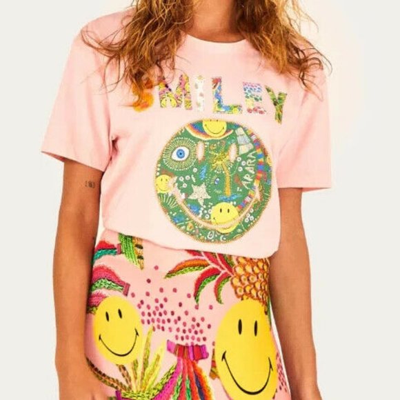 FARM Rio Tops - FARM Rio X Smiley Tee Tropical